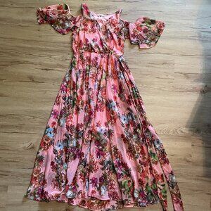 Stylish Nature pink floral dress